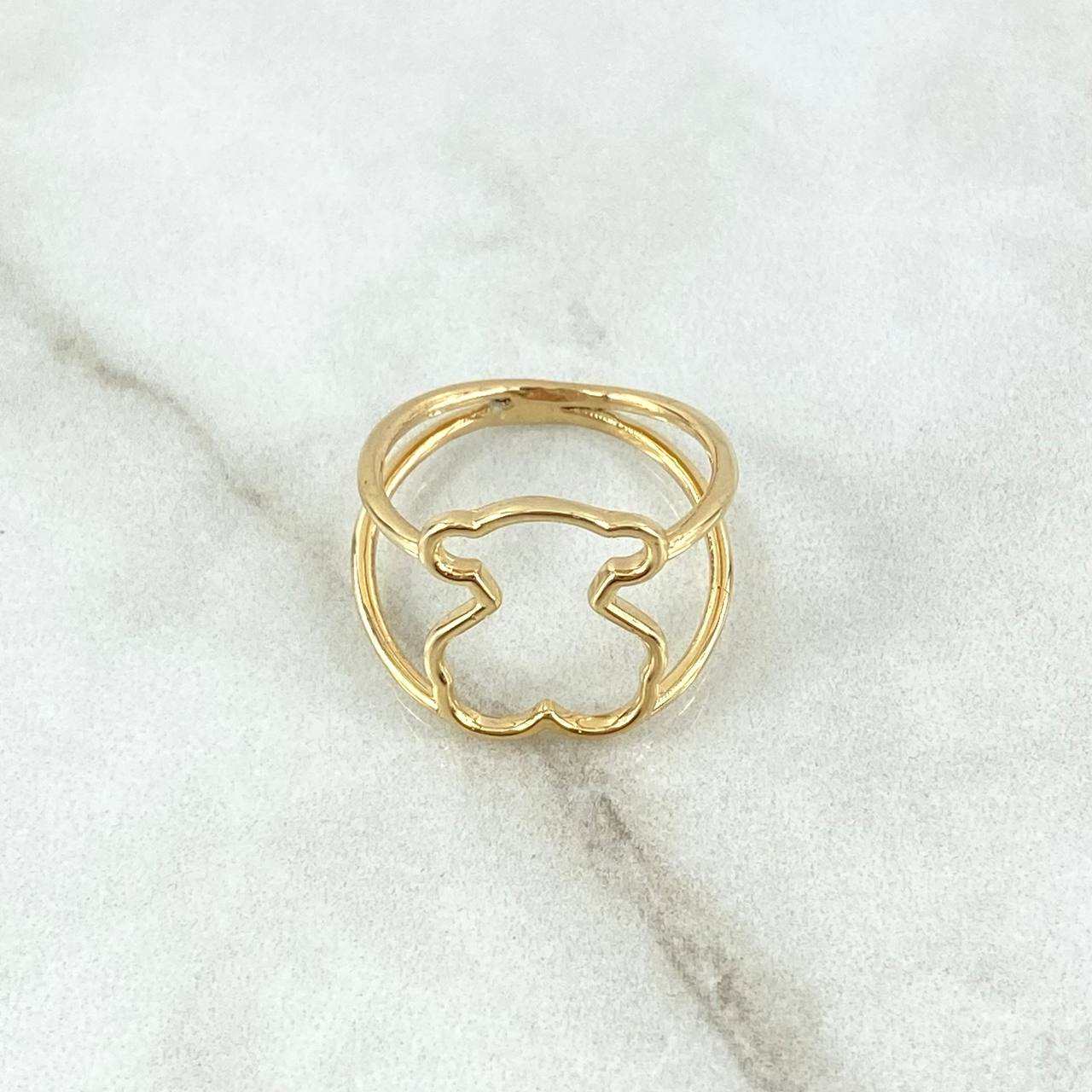 Bear Silhouette Ring TS 2.55gr / Size 5 3/4 / 18K Yellow Gold