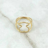 Bear Silhouette Ring TS 2.55gr / Size 5 3/4 / 18K Yellow Gold