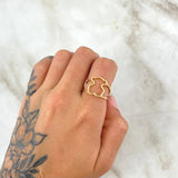 Bear Silhouette Ring TS 2.55gr / Size 5 3/4 / 18K Yellow Gold