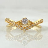 Solitaire Ring Infinite Rhombus 2.75gr / Size 5 1/2 / 18K Yellow Gold ©