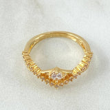 Solitaire Ring Infinite Rhombus 2.75gr / Size 5 1/2 / 18K Yellow Gold ©