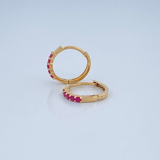 Candongas Carril 1.45gr / 1/2 in / Oro Amarillo 18K &