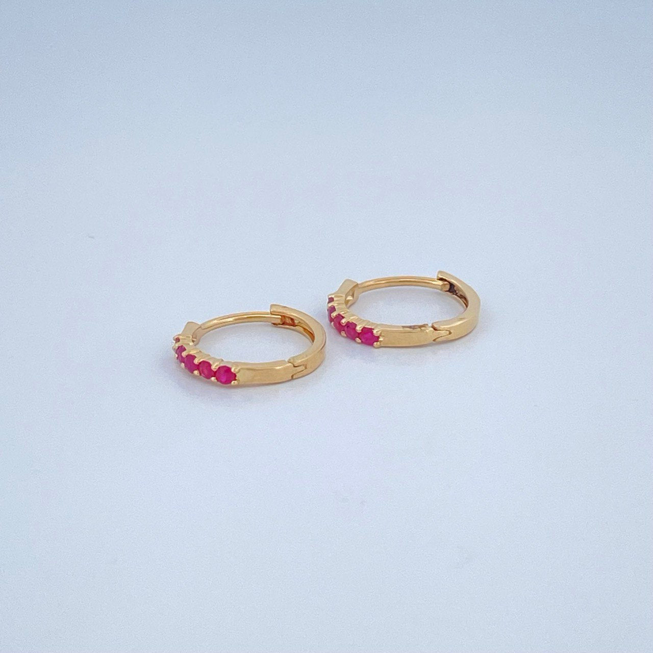 Candongas Carril 1.45gr / 1/2 in / Oro Amarillo 18K &