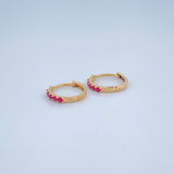 Candongas Carril 1.45gr / 1/2 in / Oro Amarillo 18K &