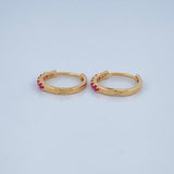 Candongas Carril 1.45gr / 1/2 in / Oro Amarillo 18K &