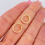 Candongas Carril 1.45gr / 1/2 in / Oro Amarillo 18K &