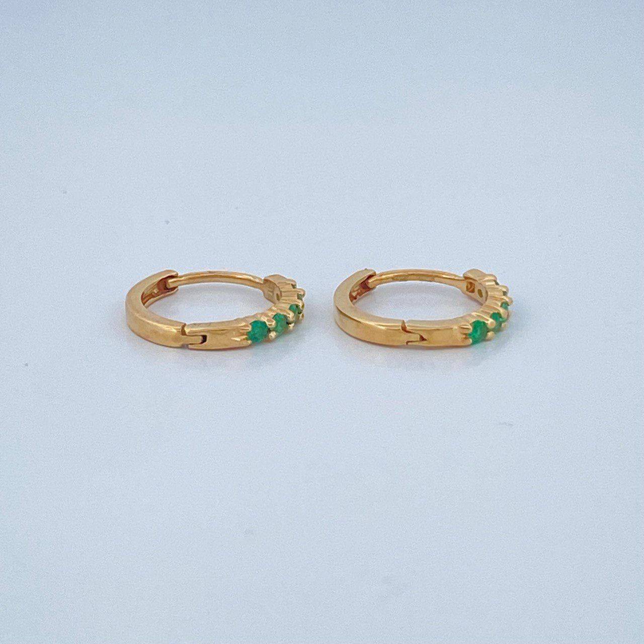 Candongas Carril 1.45gr / 1/2 in / Oro Amarillo 18K &