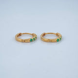 Hoop Earrings Track 1.05gr / 1/2 in / 18K Gold