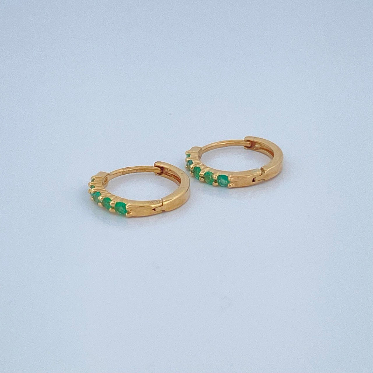 Candongas Carril 1.45gr / 1/2 in / Oro Amarillo 18K &
