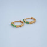 Hoop Earrings Track 1.05gr / 1/2 in / 18K Gold