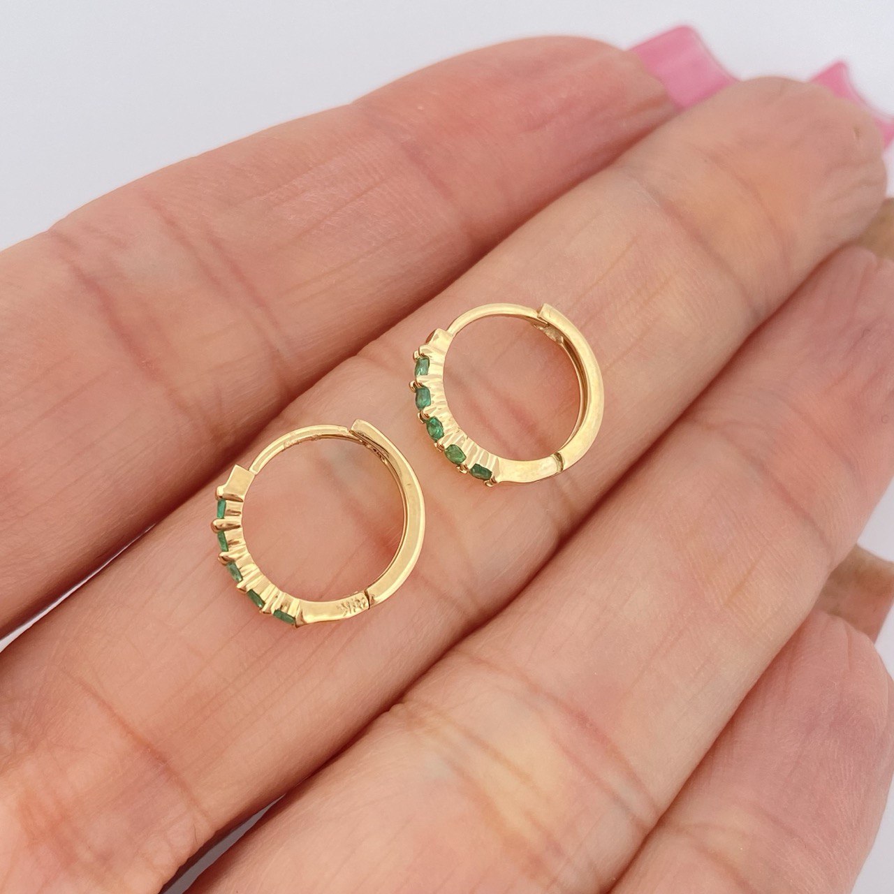 Candongas Carril 1.45gr / 1/2 in / Oro Amarillo 18K &