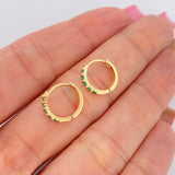 Candongas Carril 1.45gr / 1/2 in / Oro Amarillo 18K &
