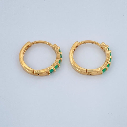 Candongas Carril 1.45gr / 1/2 in / Oro Amarillo 18K &