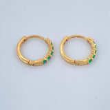 Hoop Earrings Track 1.05gr / 1/2 in / 18K Gold