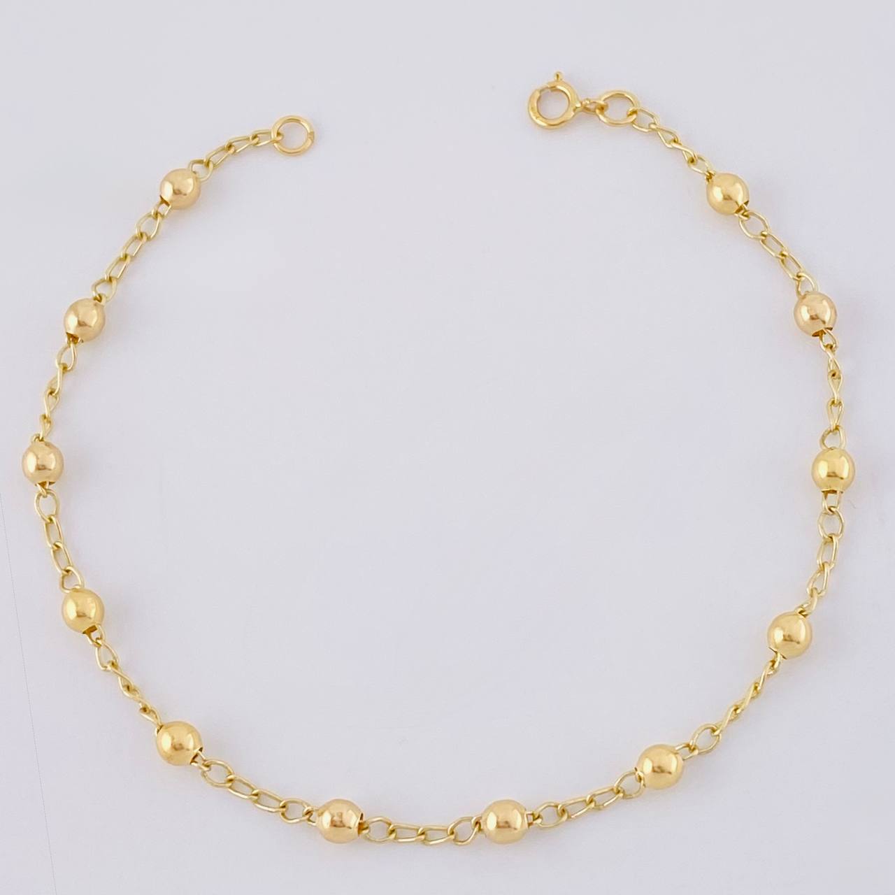 Pulso Tipo Militar Liso 1.75 g / 7 1/4 in / 3 mm Oro Amarillo 18K