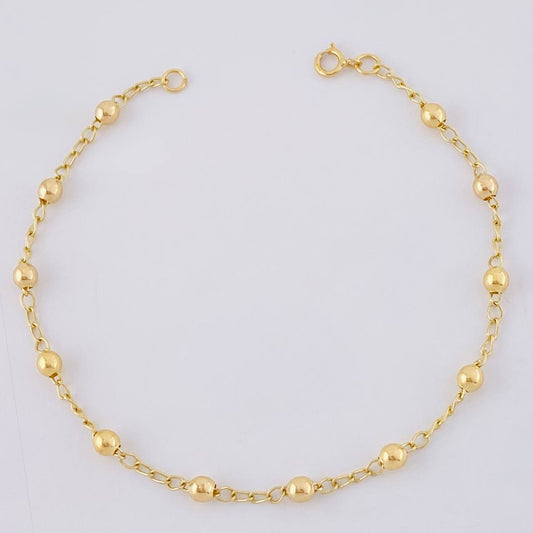 Pulso Tipo Militar Liso 1.75 g / 7 1/4 in / 3 mm Oro Amarillo 18K