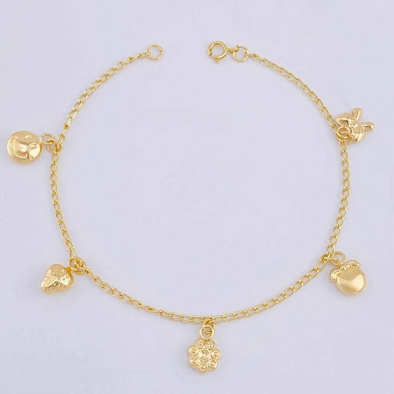 Bracelet Espiga Pendants 2.75 g / 7 in / 1.6 mm Yellow Gold 18K