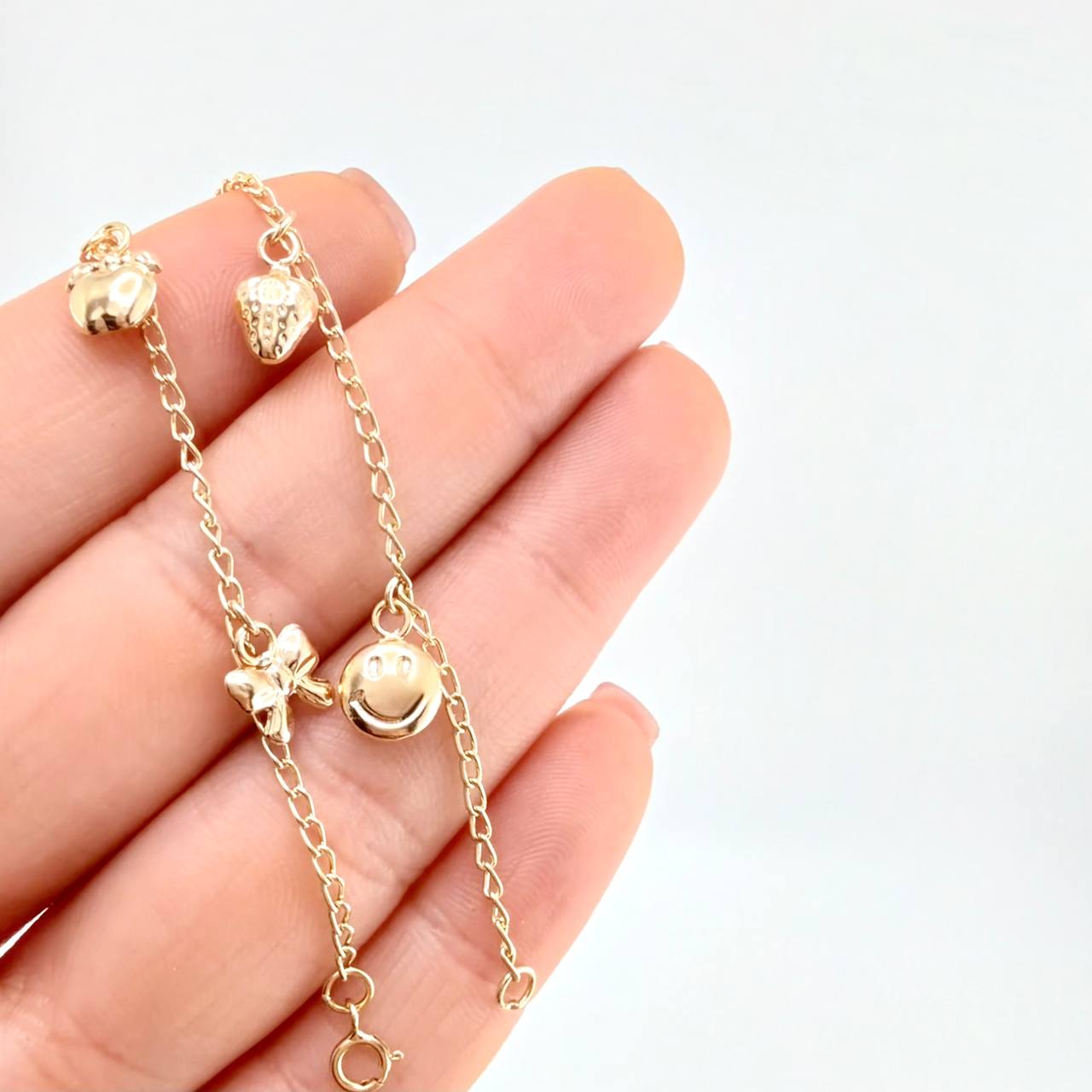 Bracelet Espiga Pendants 2.75 g / 7 in / 1.6 mm Yellow Gold 18K