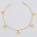 Pulso Espiga Dijes Animales 2.6 g / 7 1/2 in / 1.6 mm Oro Amarillo 18K