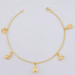 Pulso Espiga Dijes Animales 2.7 g / 7 1/2 in / 1.6 mm Oro Amarillo 18K
