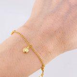 Pulso Espiga Dijes Animales 2.7 g / 7 1/2 in / 1.6 mm Oro Amarillo 18K