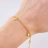Pulso Espiga Dijes 2.35 g / 7 1/2 in / 1.6 mm Oro Amarillo 18K