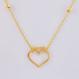 Cadena Aro Seguido Silueta Corazón 4 g / 17 in / 1.6 mm Oro Amarillo 18K
