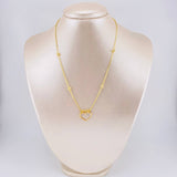 Cadena Aro Seguido Silueta Corazón 4 g / 17 in / 1.6 mm Oro Amarillo 18K
