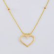Cadena Aro Seguido Silueta Corazón 3.8 g / 17 in / 1.55 mm Dos Oros Amarillo Rosa 18K