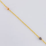 Cadena Aro Seguido Silueta Corazón 3.8 g / 17 in / 1.55 mm Dos Oros Amarillo Rosa 18K