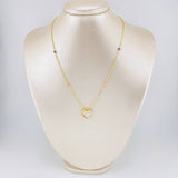 Cadena Aro Seguido Silueta Corazón 3.8 g / 17 in / 1.55 mm Dos Oros Amarillo Rosa 18K