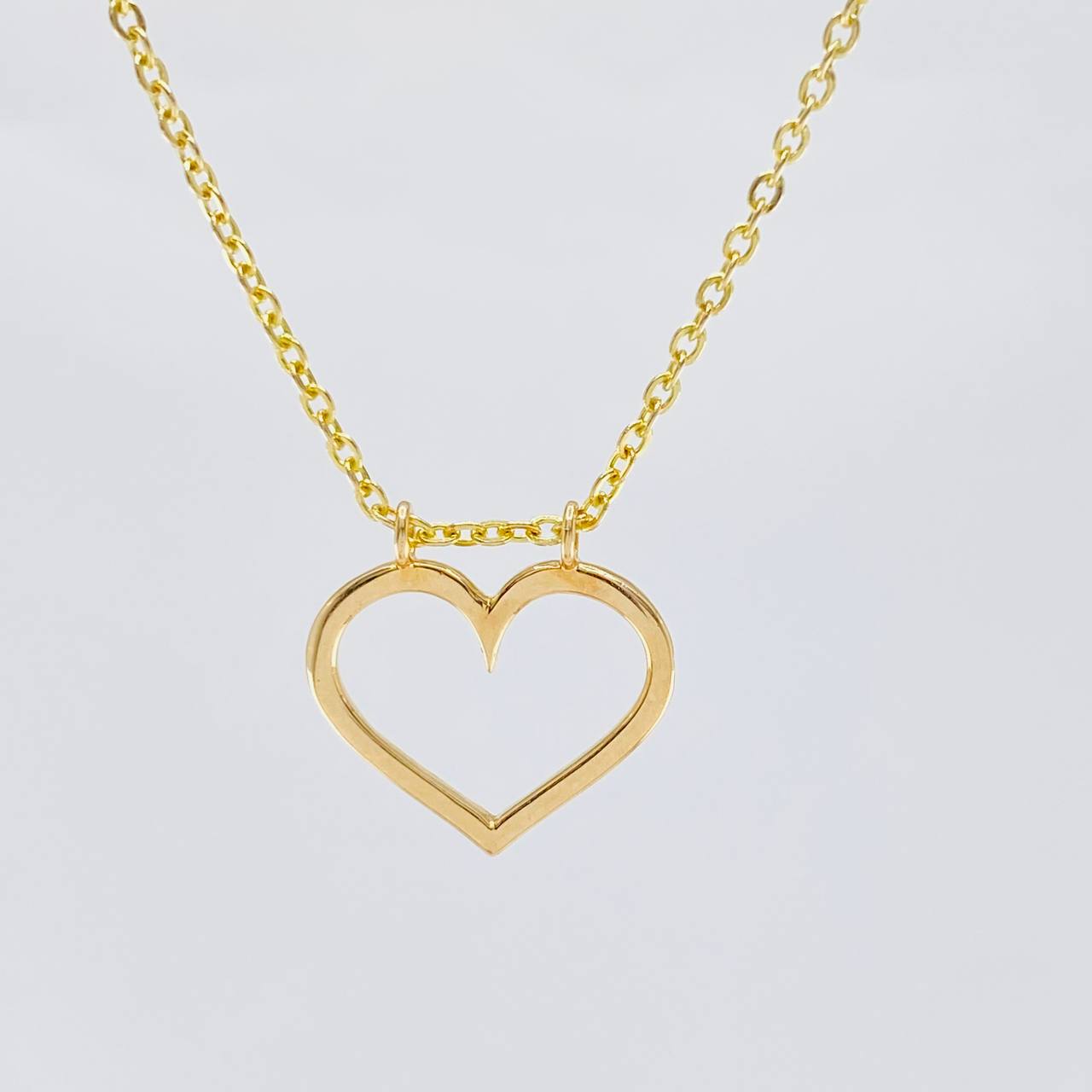 Cadena Aro Seguido Silueta Corazón 3.65 g / 17 1/4 in / 1.55 mm Oro Amarillo 18K