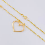 Cadena Aro Seguido Silueta Corazón 3.65 g / 17 1/4 in / 1.55 mm Oro Amarillo 18K