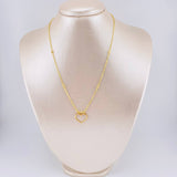 Cadena Aro Seguido Silueta Corazón 3.65 g / 17 1/4 in / 1.55 mm Oro Amarillo 18K