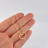 Cadena Aro Seguido Silueta Corazón 3.65 g / 17 1/4 in / 1.55 mm Oro Amarillo 18K