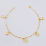 Pulso Espiga Dijes 2.75 g / 7 1/2 in / 1.6 mm Oro Amarillo 18K