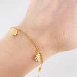 Pulso Espiga Dijes 2.75 g / 7 1/2 in / 1.6 mm Oro Amarillo 18K