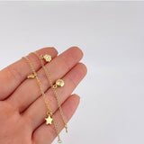 Pulso Espiga Dijes 2.75 g / 7 1/2 in / 1.6 mm Oro Amarillo 18K