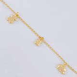 Bracelet Espiga Pendants Animals 2.55 g / 7 in / 1.6 mm Yellow Gold 18K