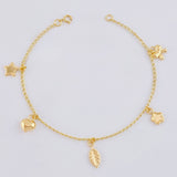 Pulso Espiga Dijes 2.6 g / 7 in / 1.6 mm Oro Amarillo 18K