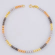 Pulso Tipo Militar Diamantado 3.45 g / 7 1/2 in / 3 mm Tres Oros 18K