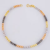 Pulso Tipo Militar Diamantado 3.45 g / 7 1/2 in / 3 mm Tres Oros 18K