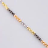 Pulso Tipo Militar Diamantado 3.45 g / 7 1/2 in / 3 mm Tres Oros 18K