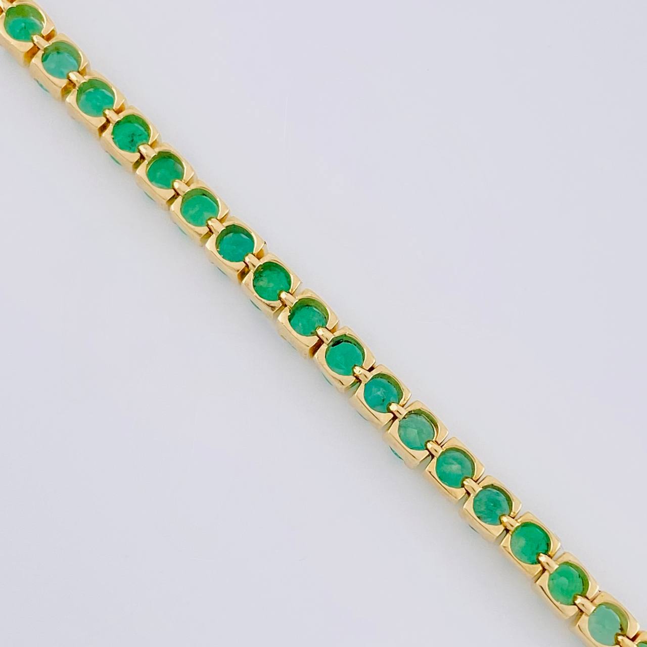 Pulso Tenis Esmeralda 6,30 Qts 10.3 g / 7 1/2 in / 3.4 mm Oro Amarillo 18K