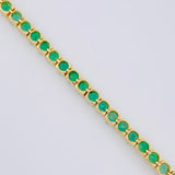 Pulso Tenis Esmeralda 6,30 Qts 10.3 g / 7 1/2 in / 3.4 mm Oro Amarillo 18K
