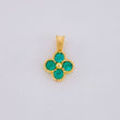 Dije Flor Esmeralda 39Pts 2.45 g / 1/2 in Oro Amarillo 18K