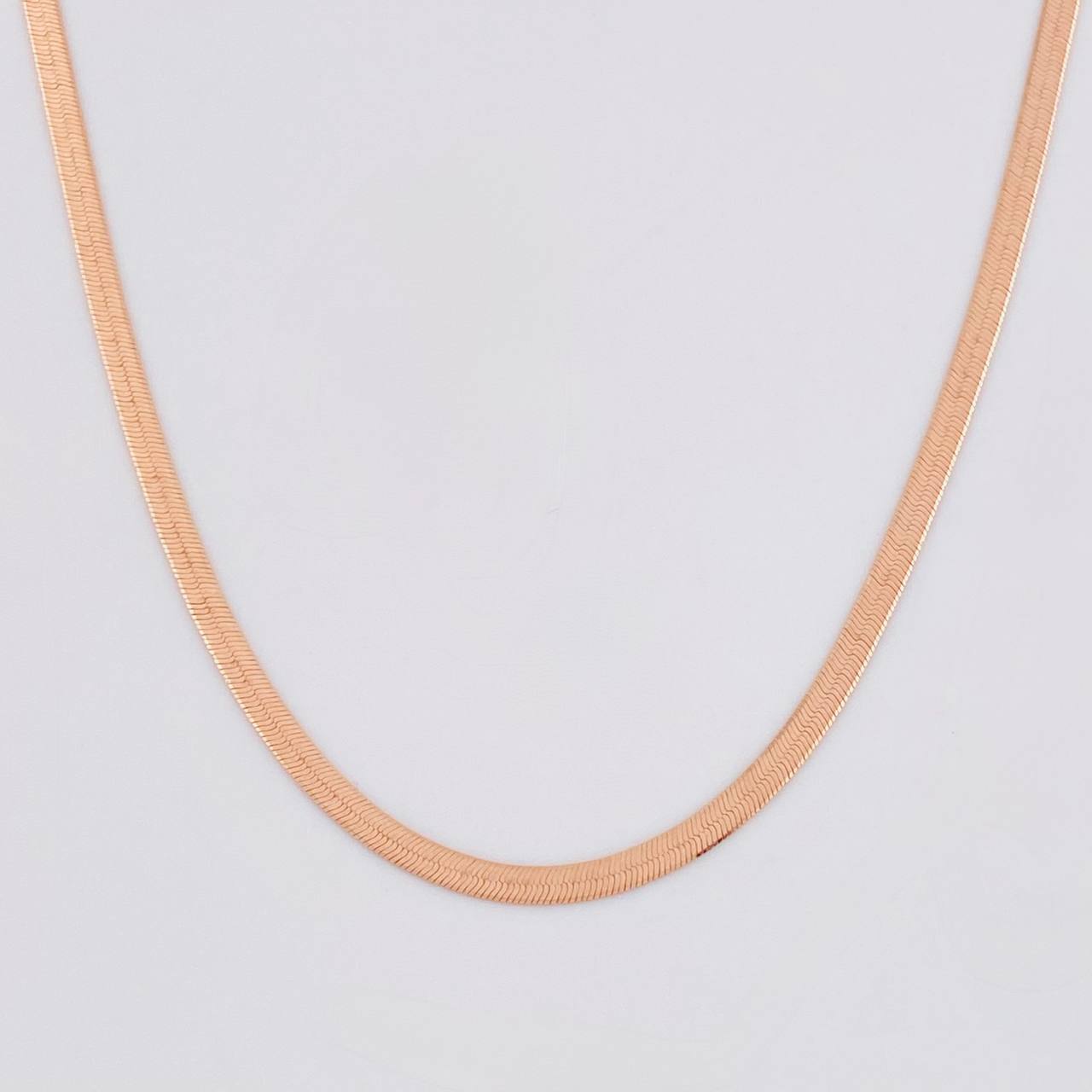 Cadena Espejo 3.15 g / 17 3/4 in / 2 mm Oro Rosa 18K
