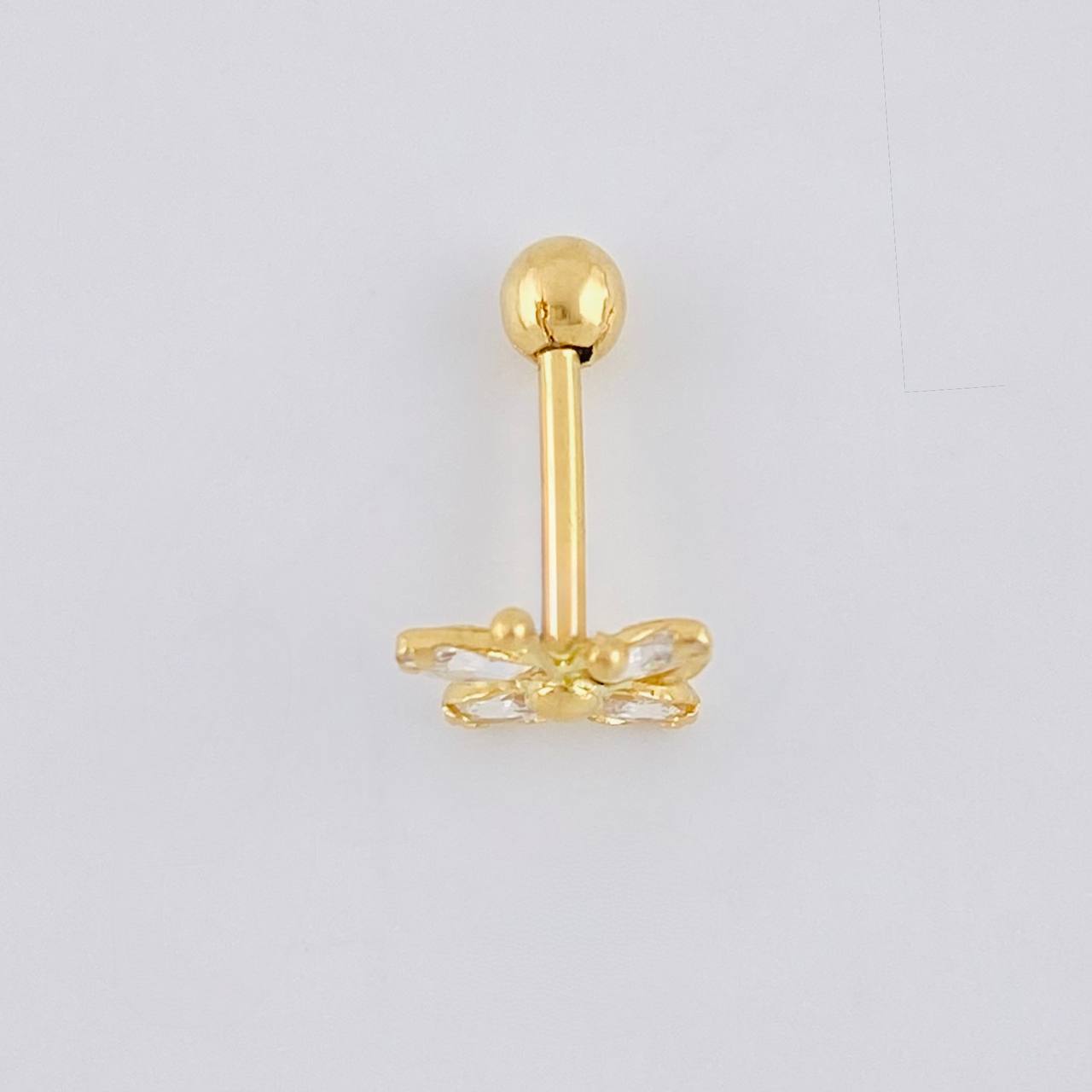 Piercing Mariposa 0.4 g / 1/2 in Oro Amarillo 18K