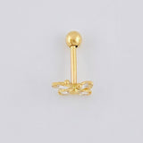 Piercing Mariposa 0.4 g / 1/2 in Oro Amarillo 18K