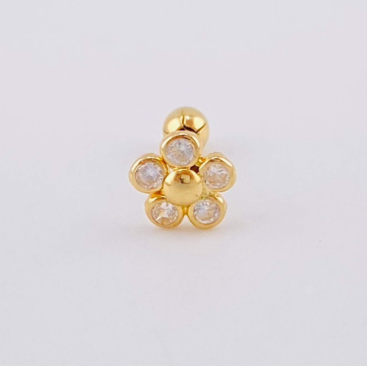 Flower Piercing 0.35 g / 1/2 in 18K Yellow Gold